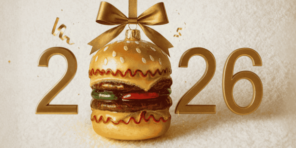 2026 QSR Delivery Outlook report cover featuring a burger styled as 2026