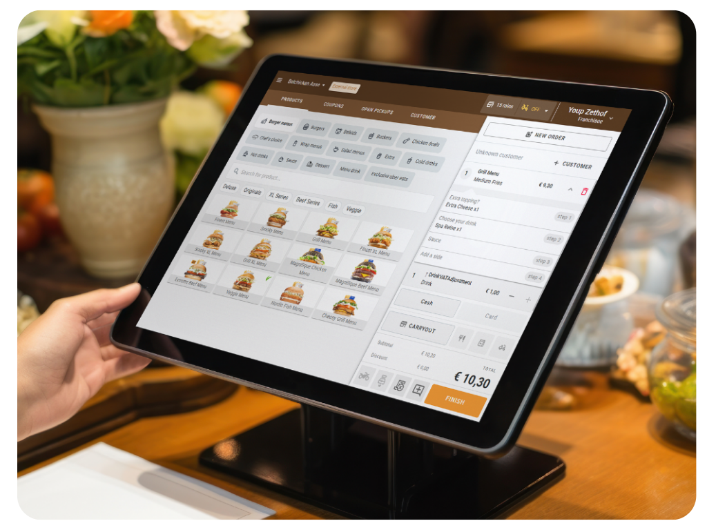 POS system interface for restaurant chains from Belchicken
